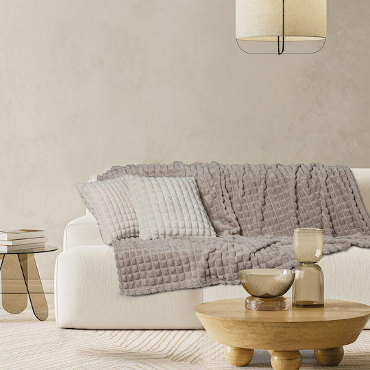 Das Home Κουβέρτα Fleece Καναπέ 130x170εκ. Taupe