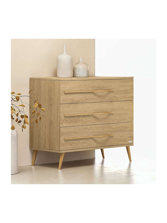 Elia Baby Dresser with 3 Drawers White 94x50x92cm
