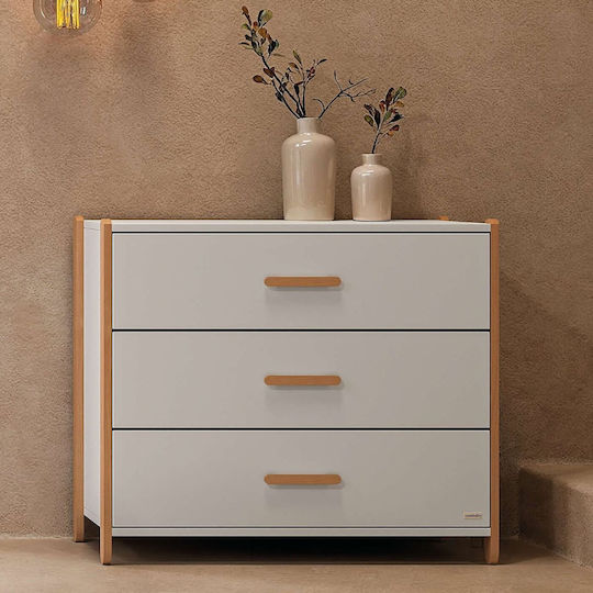 Noha Baby Dresser with 3 Drawers White 95x50x87cm