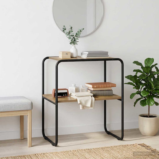 Metal Console Table Brown L100xW42.5xH70 cm