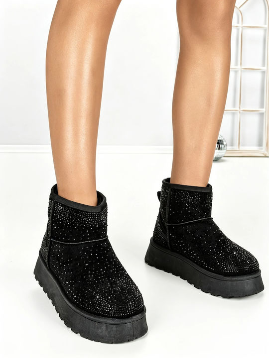 Women's Ankle Boots with Platform Black