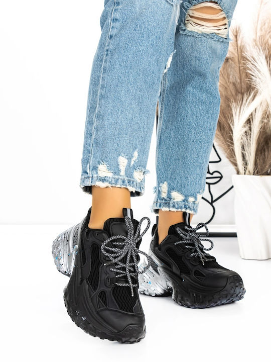 Γυναικεία Flatforms Sneakers Μαύρα