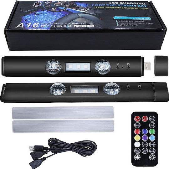 Smart Kabellose Auto-Innenbeleuchtung D88-s LED-Fernbedienung & USB Jn-3483-133