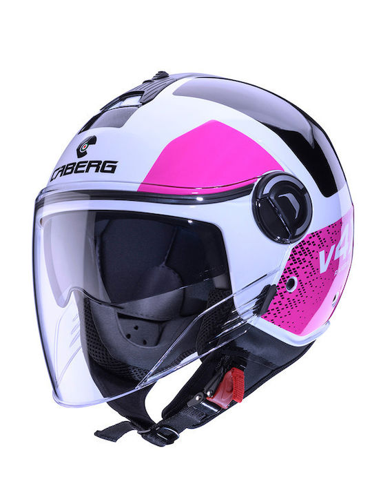 Caberg Riviera V4X Alpha O8 Alb/Fucsia/Negru Ca...