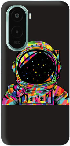 Xiaomi Poco M7 Astronaut 209 Black Colored Silicone Tpu Θήκη
