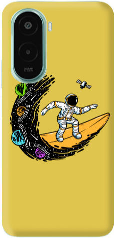 Κалъф от силиконов TPU в жълт цвят Surf In Space за Xiaomi Poco M7