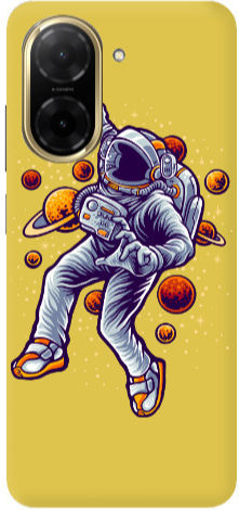 Калъф от силикон и TPU в жълт цвят Space Basketball за Xiaomi Redmi A5