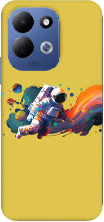 Xiaomi Redmi 17 Rainbow Space Gelbe Silikon-TPU-Hülle