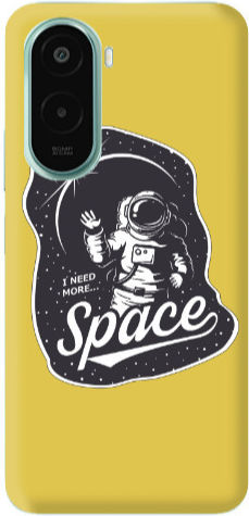 Силиконов TPU калъф в жълт цвят I Need More Spacee за Xiaomi Poco M7