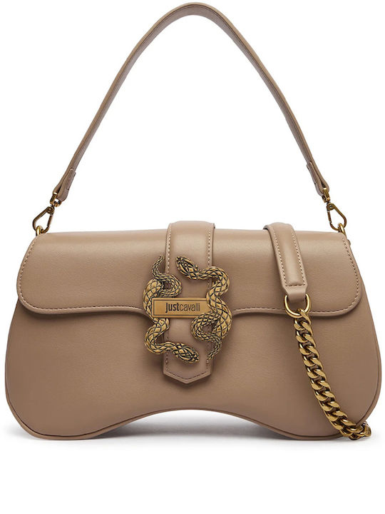 Just Cavalli Beigefarbene Damen-Schultertasche