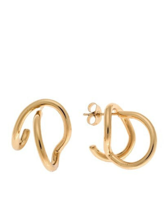 Senza Hängende Ohrringe aus Vergoldetem Stahl