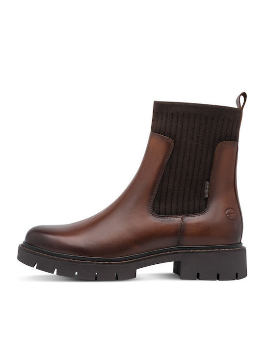 Tamaris Leather Women's Ankle Boots Cognac