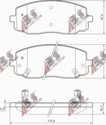 Brake Pads Kia Picanto 04 Sensor 5810107a10