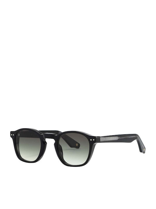 Solaire Men's Sunglasses Black / Green Gradient