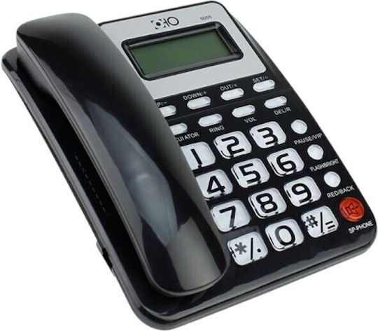 Кабелен Стационарен Телефон Oho-5005 693553 Черен