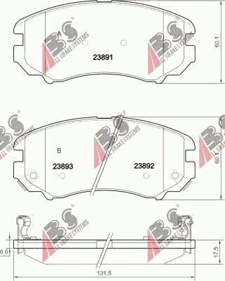 Brake Pads Kia Sportage 04 581011fe01