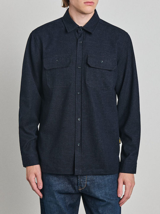 Staff Adam Langärmliges Overshirt Blau
