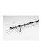 Rodeco Bară de perdea metalică pliabilă Veszprem Simplă Φ19mm 120-210cm Black