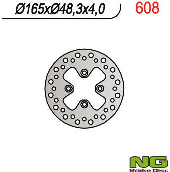 NG Vordere Bremsscheibe Can-Am/Bombardier DS 650 2000–2006 165 × 4 mm