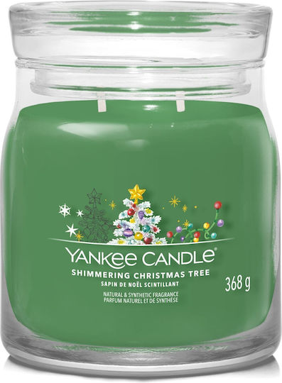 Yankee Candle Χριστουγεννιάτικο Γυάλινο Κερί Πράσινο