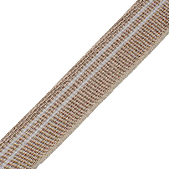 Rib Knit Brown Gr Off-White 3*70cm