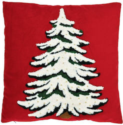 Fylliana Pernă Decorativă Pătrată de Crăciun Roșie 43x43 cm