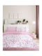 Kocoon Camille Super-Double Fitted Sheet Set 160x200+32cm Pink-Lilac (4 pcs)