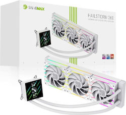 GameMax HAILSTORM 360 AIO CPU Liquid Cooler with 3 120mm Fans White GameMax HAILSTORM 360 AIO CPU Liquid Cooler with 3 120mm Fans White