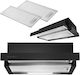Retractable Cooker Hood 50cm Black