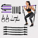 Set Bară Pilates cu Benzi de Rezistență Relaxdays 10054325_51 30–160 Lbs 13.6–72.8 Kg Bară 110 X 3 Cm 2 X 30 Lbs ≈36 Cm + 2 X 50 Lbs ≈48 Cm Violet