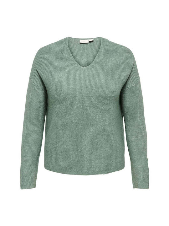 Only Carmakoma Damen Pullover mit Langarm und V...