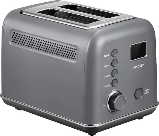 Buydeem Prăjitor de Pâine cu 2 Fante 700W Gri