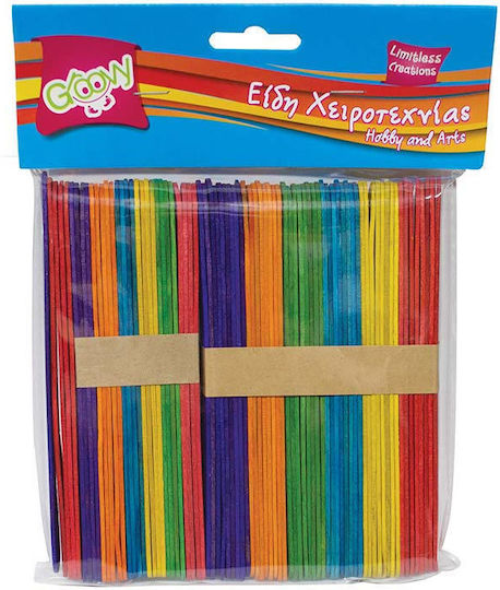 Groovy Large Colored Craft Sticks 150x18mm 80 Pieces