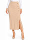 Midi Beige Skirt WC-KW23-2007-27SK-BEIGE