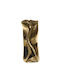 Marhome Decorative Vase Ceramic Asymmetrical Crumpled Gold 16x13xH38cm