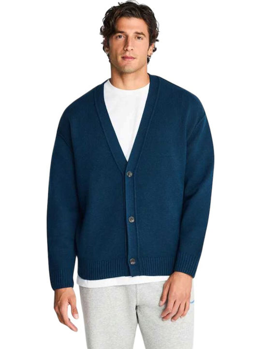 Men's Knitted Cardigan Midnight Blue Blue