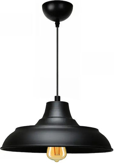 Opviq Ayd-3520 Κρεμαστό Φωτιστικό Μαύρο με Ντουί E27 25x25x13εκ.