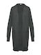 Long Women's Knitted Cardigan Black