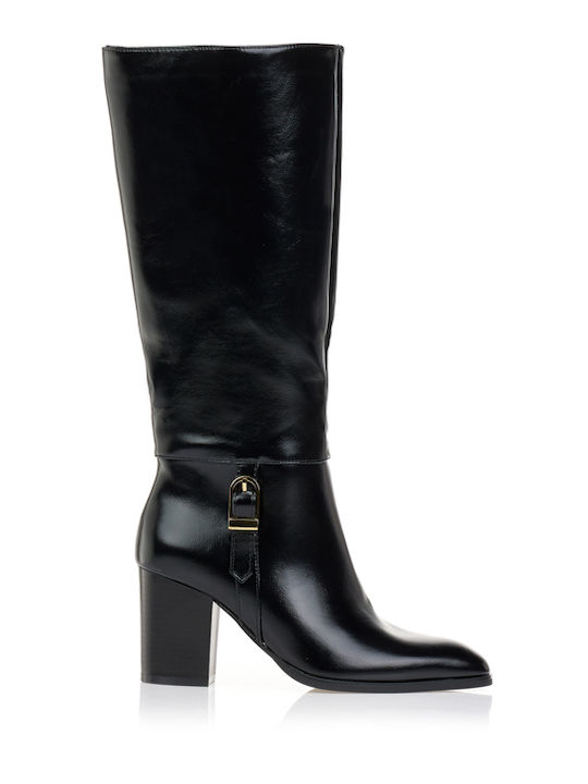 Damenstiefel mit Mittelhohem Absatz Schwarz