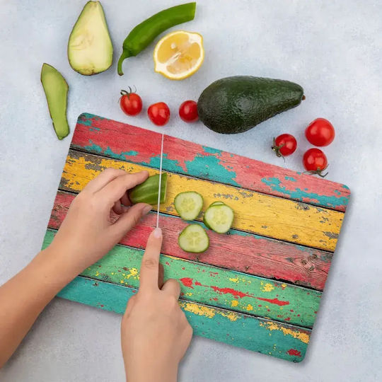 Hermia Suprafață de Tăiere din Sticlă Multicoloră 20x30cm