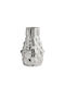 Marhome Decorative Vase Ceramic Thorny Silver Ø16xH30.5cm