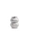 Marhome Decorative Ceramic Vase with Radiating Curves Silver 13.5x13.5xH17.5cm