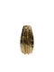 Marhome Decorative Vase Ceramic Vertical Free Folds Gold 14x14xH30cm