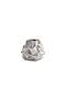 Marhome Decorative Ceramic Prism Abstract Vase Silver 18.5x18.5xH15.5cm