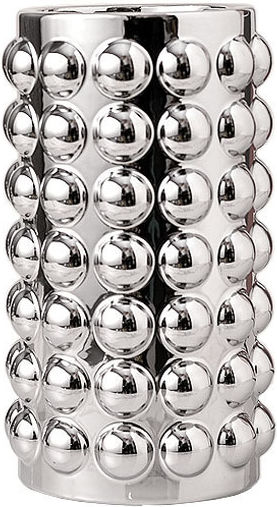 Marhome Decorative Ceramic Vase with Textured Bubbles Silver W14xH25cm