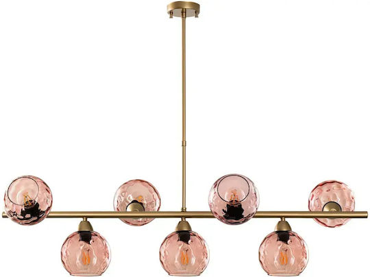Opviq Benek Pink Pendant Light for 15 E27 Bulbs 10x10 cm