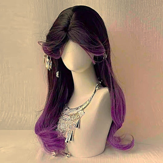 Animis Beauty Perucă cu Păr Sintetic de Culoare Violetă 60 cm