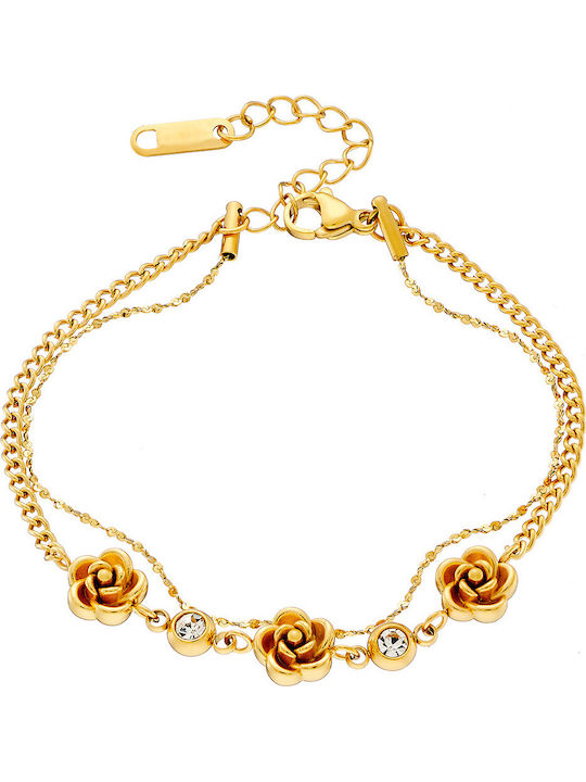 Art Collection Women's Gold-Plated Steel Bracelet