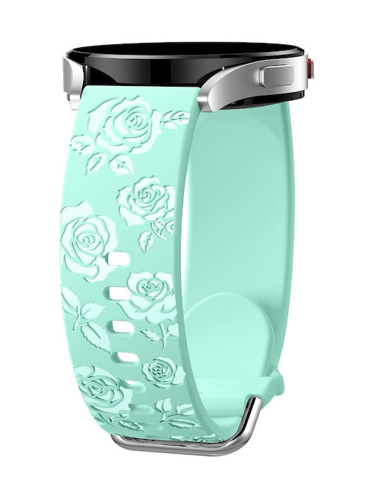 Силиконова каишка Concave Rose за Garmin Venu 2 Plus светлозелена