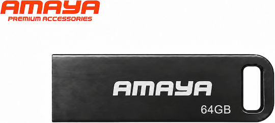 Amaya 64GB USB 2.0 Stick Μαύρο